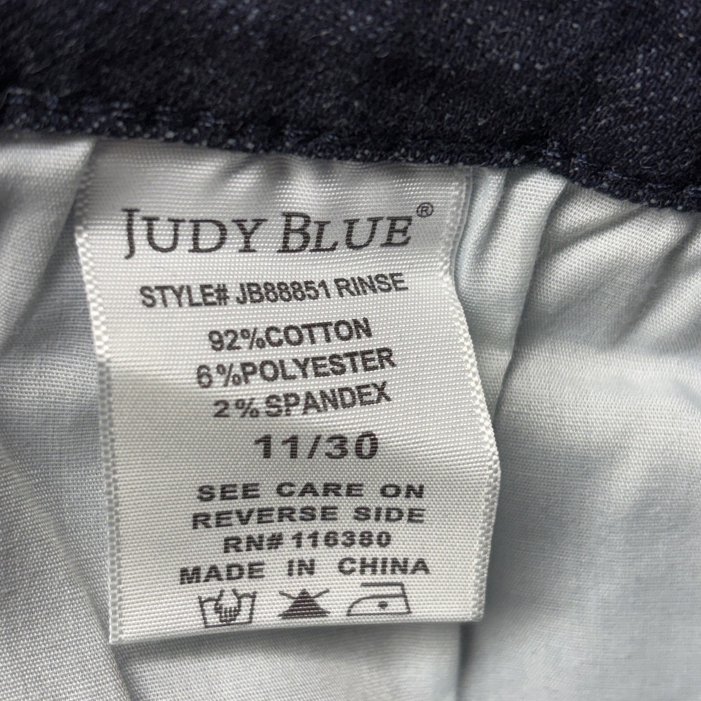 Judy Blue Wide Leg Denim Jeans‎ Women's 11/30x25 Cropped Blue Braided Sides NWOT - Picture 14 of 14